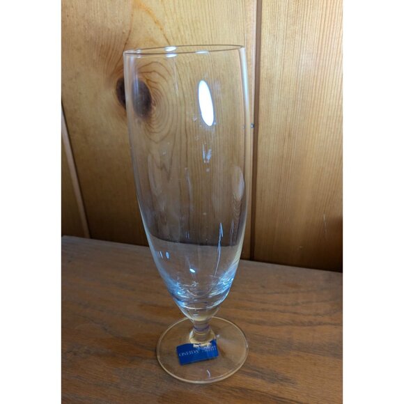 Oneida Schott Zweisel Footed Pilsner Champagne Glass Goblet 16 Fl Oz Crystal - Picture 1 of 16